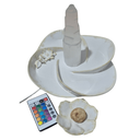 Ver imagem 1 de Luminária Ritual em Porcelana com Torre de Selenita e Defumador