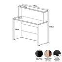 Ver imagem 2 de Balcão de Atendimento para Recepção Alto 90cm MDP Cinza F5 Office