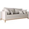 SOFA BENNY 3 LUGARES BASE  LINHO BEGE - 2