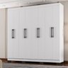 Guarda Roupas Casal 8 Portas 4 Gavetas 2,15m Mayara New Branco Araplac - 2