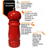 Moedor de Sal e Pimenta 15cm Vermelho - 4