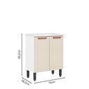 Ver imagem 2 de Balcão de Aço e Cuba para Banheiro 2 Portas Areia Bertolini