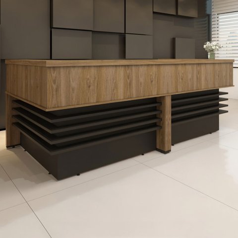 Mesa para Escritório Charuto/Preto - Artany Móveis