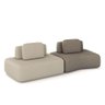 Sofá Ilha Sala de Estar Dakota 2 Módulos 316cm Encostos Almofadas Soltas Veludo Bege/castor G33 - Gr - 2