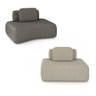 Sofá Ilha Sala de Estar Dakota 2 Módulos 316cm Encostos Almofadas Soltas Veludo Bege/castor G33 - Gr - 6
