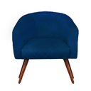 Ver imagem 1 de Poltrona Estela Tresse Suede Azul Royal - Dominic Decor