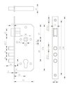 Ver imagem 2 de Fechadura Porta 03 Pinos Chave Multiponto C/ Maçaneta - Titan