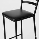 Ver imagem 1 de Banqueta Leve de Aço Carbono para Balcão Bistrô e Bares:preto