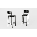 Ver imagem 2 de Banqueta Leve de Aço Carbono para Balcão Bistrô e Bares:preto