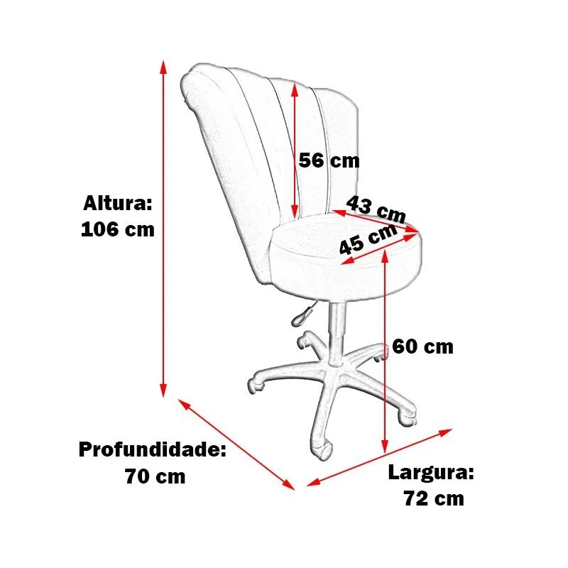 Cadeira Mocho Estética Dentista Tatuador Veludo Rosa - Fm - 5