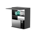 Ver imagem 1 de Armário Modular Aéreo 60cm 1 Porta MDP com Nicho para Micro-Ondas Preto Mercado Das Prateleiras