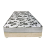 Cama Box Solteiro Suede Bege + Colchão Solteiro Suede Cinza Espuma 88x188x55 - 2