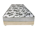 Ver imagem 2 de Cama Box Solteiro Suede Bege + Colchão Solteiro Suede Cinza Espuma 88x188x55