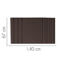 Ver imagem 2 de Painel Estofado Luxo Grécia 140cm Casal para Cama Box Corino Marrom - Gat Magazine