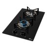 Cooktop a Gás Fischer 2 Bocas Loft com Supervisor de Chama Mesa Vidro Bivolt - 1