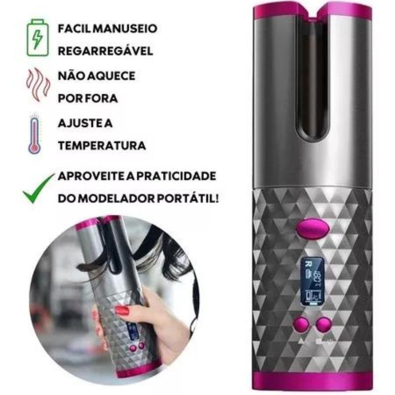 Modelador Cabelo Ondas Automático Controle Temperatura - 6