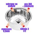 Ver imagem 3 de Antioxidante - Cuba Aço 304 Tam. 30x15 P/ Salas Médicas (redonda)