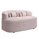 Ver imagem 5 de Banco Orgânico 2 Lugares Sofá Roma Sala Almofadas 140cm Bouclé:rosa Bebê