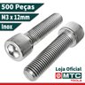 PARAFUSO ALLEN CABEÇA CILÍNDRICA M3 X 12MM INOX - 500Pçs - 2
