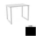 Ver imagem 1 de Mesa de Escritório Pé Tubular Pe25 em Mdp 90 X 45 Cm Preta com Base Preta