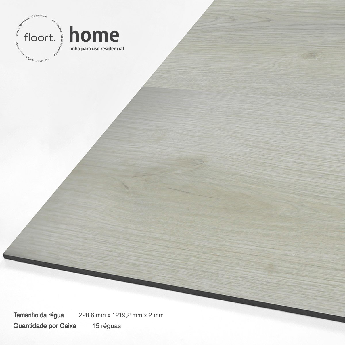 Piso Vinílico Vanila Oak Floort® Home Caixa com 4,18 M² - 2