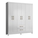Ver imagem 7 de Guarda Roupa Casal 6 Portas e 2 Gavetas Panamá