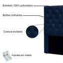 Ver imagem 4 de Cabeceira Casal 1,40m Toledo Suede Azul Marinho - Pallazio