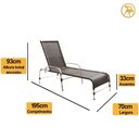 Ver imagem 3 de Espreguiçadeira Esteira Catar de Alumínio Piscina Tabaco