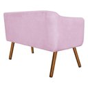 Ver imagem 4 de Namoradeira Julia 2 Lugares Rosa Bebê com Strass Pés Palito