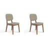 Kit com 2 Cadeiras de Jantar Detroit Nature/areia - Tebarrot Móveis - 1