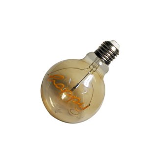 Lâmpada LED Happy Vintage Mensagem 4W Branco Quente Casa Comercio
