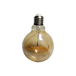 Lâmpada LED Happy Vintage Mensagem 4W Branco Quente Casa Comercio - 5