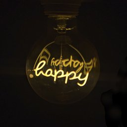 Lâmpada LED Happy Vintage Mensagem 4W Branco Quente Casa Comercio - 3