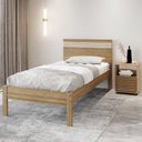 Ver imagem 1 de Cama de Solteiro para Colchão 88 X 188cm Multimóveis Vcr35014 Amêndoa/branco