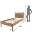 Ver imagem 7 de Cama de Solteiro para Colchão 88 X 188cm Multimóveis Vcr35014 Amêndoa/branco