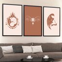 Ver imagem 2 de Kit 3 Quadros Ginecologia Maternidade Útero 45x34cm - com Vidro:moldura Preta