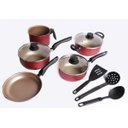 Ver imagem 1 de Jogo de Panelas 08 Peças Cereja Antiaderente Remaza