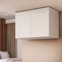 Ver imagem 1 de Armário Aéreo Organizador Multiuso MDF 02 Portas Altezza Belmax:Branco
