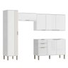 Armarios Lavanderia 4 Modulos 249 Cm Glor Branco Neve Mxm - 1