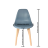 Cadeira Charles Eames Solid Wood 131pp Azul - 7