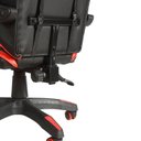 Ver imagem 7 de Cadeira Gamer Escritório Reclinável Giratória Assento Couro Preto/Vermelho
