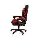 Ver imagem 4 de Cadeira Gamer Escritório Reclinável Giratória Assento Couro Preto/Vermelho