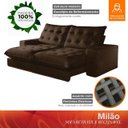 Ver mais imagens de Sofá Retrátil e Reclinável Milão 250cm com Super Pillow de 30cm com Molas Pocket - Movenzo Estofados