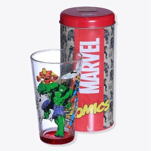 Kit Copo 500 Ml com Cofre Marvel Zonacriativa