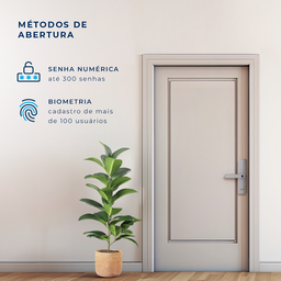 Fechadura Digital de Embutir Esf-de2000b + Instalação Prata Elsys - 3