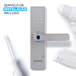 Fechadura Digital de Embutir Esf-de2000b + Instalação Prata Elsys - 2