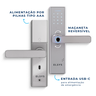 Fechadura Digital de Embutir Esf-de2000b + Instalação Prata Elsys - 4