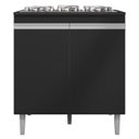 Ver imagem 1 de Balcao Com Tampo Cooktop 79 cm 2 Portas Andreia Preto REAJL