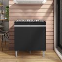 Ver imagem 6 de Balcao Com Tampo Cooktop 79 cm 2 Portas Andreia Preto REAJL