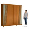 Guarda Roupa Casal 6 Portas 240cm Ouro Verde Cinamomo Sálvia Albatroz - 4